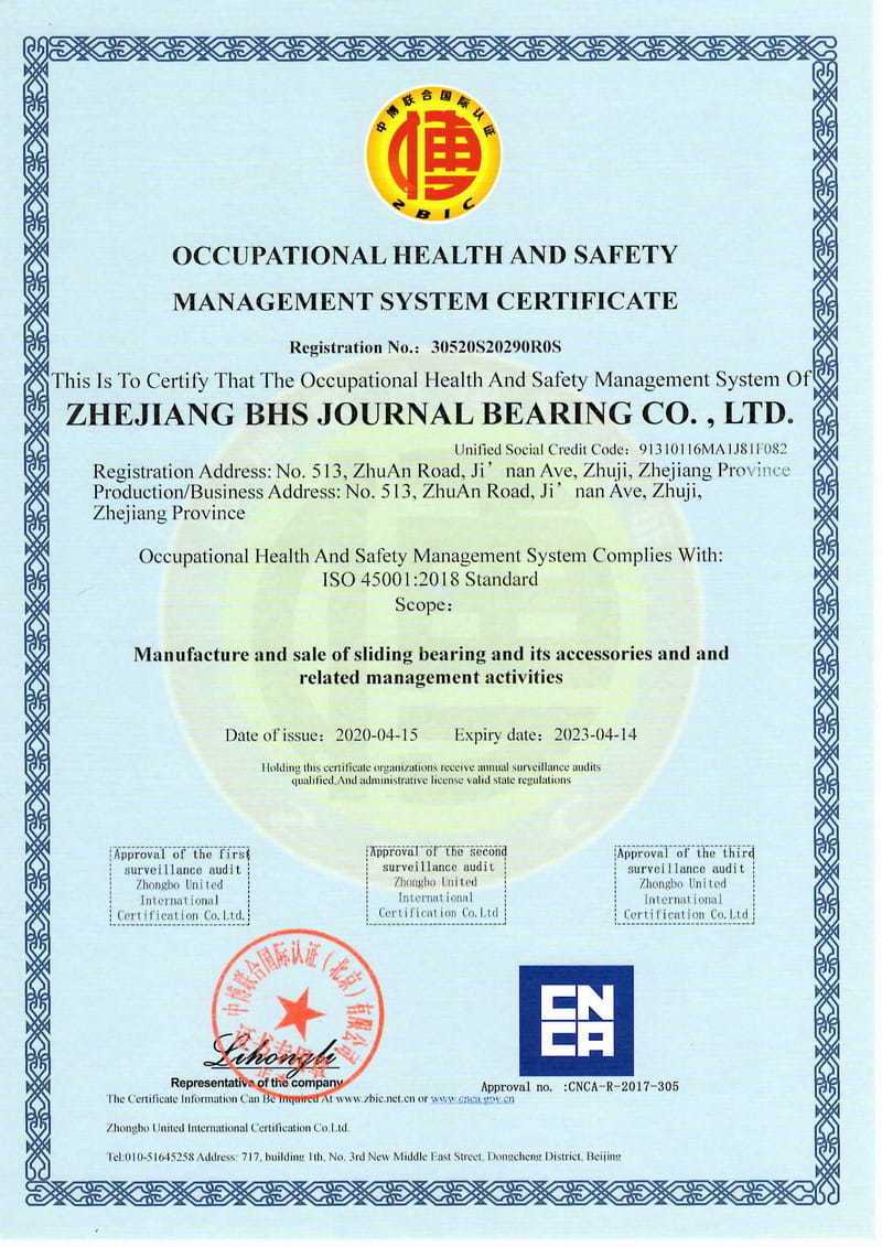 Certificato ISO 45001-20018