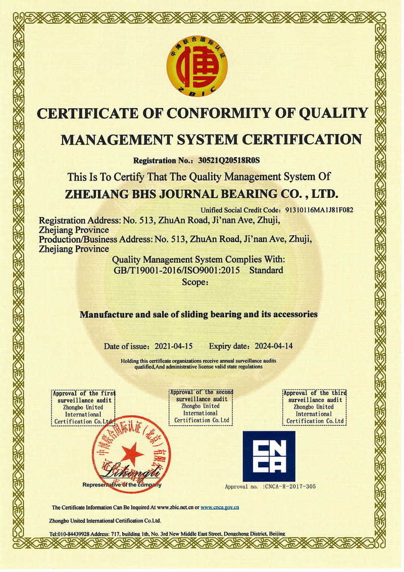 Certificato ISO9001-2015